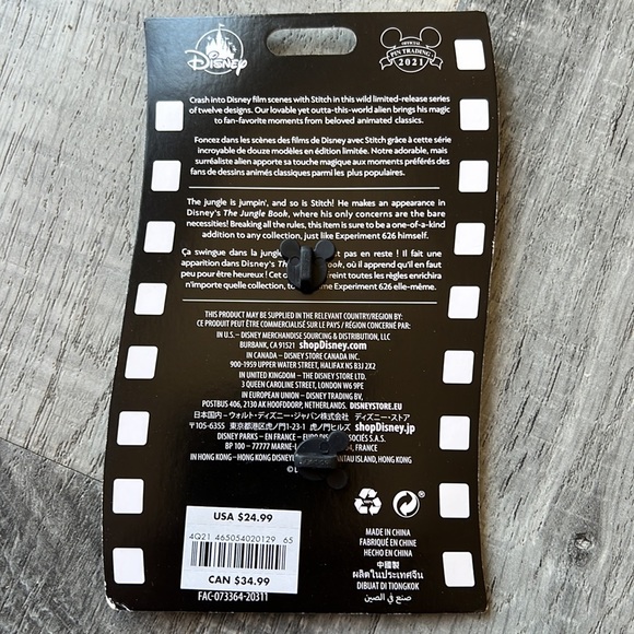 Stich Crashes Disney Jungle Book Pin (NWT) - Picture 2 of 2
